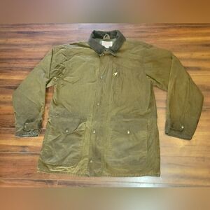 VTG Authentic Filson Olive Green/Brown Waxed Cover Cloth Mile Market Jacket